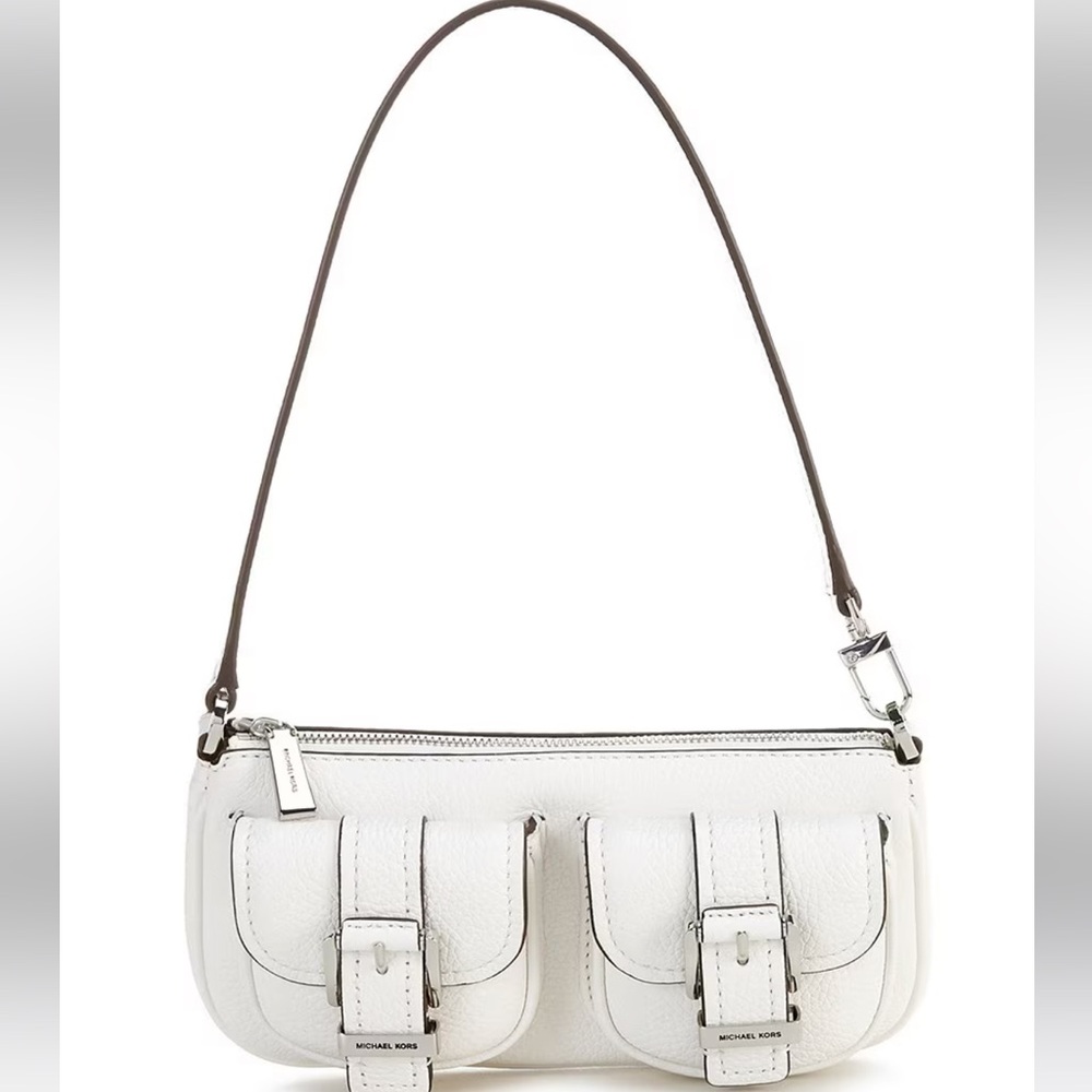 Michael Kors Cream Shoulder Bag with Dual Pockets